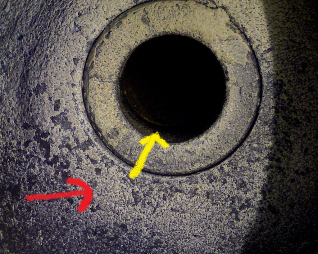 deposits inside exhaust valve guide and exhaust port